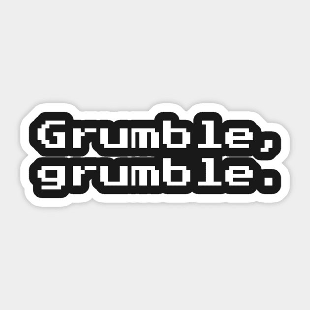 Grumble, grumble - 8-bit Retro Gaming Sticker by Nonstop Shirts